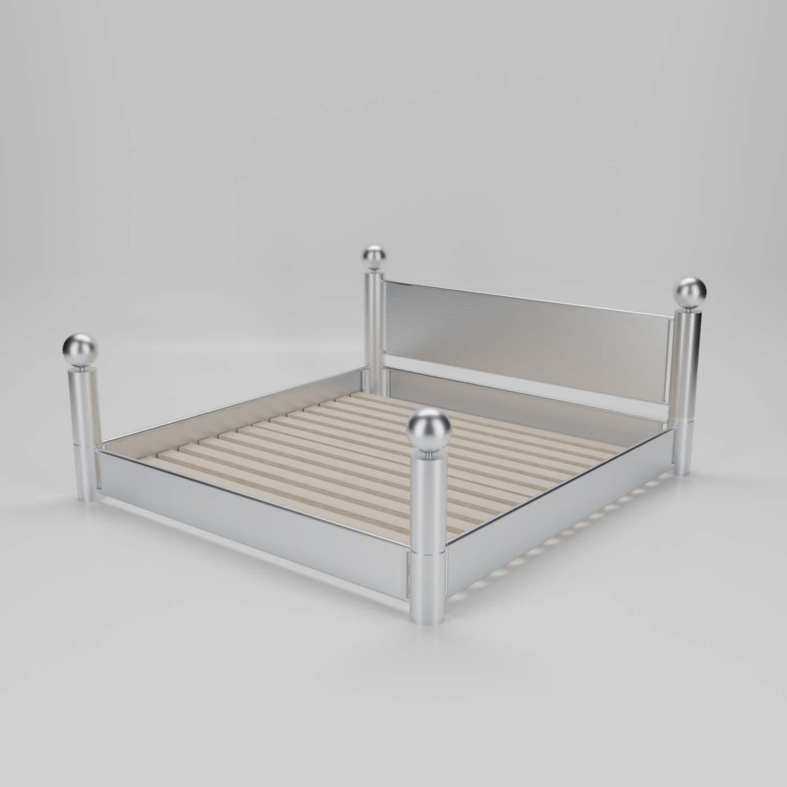 Frame render with wood slat base added